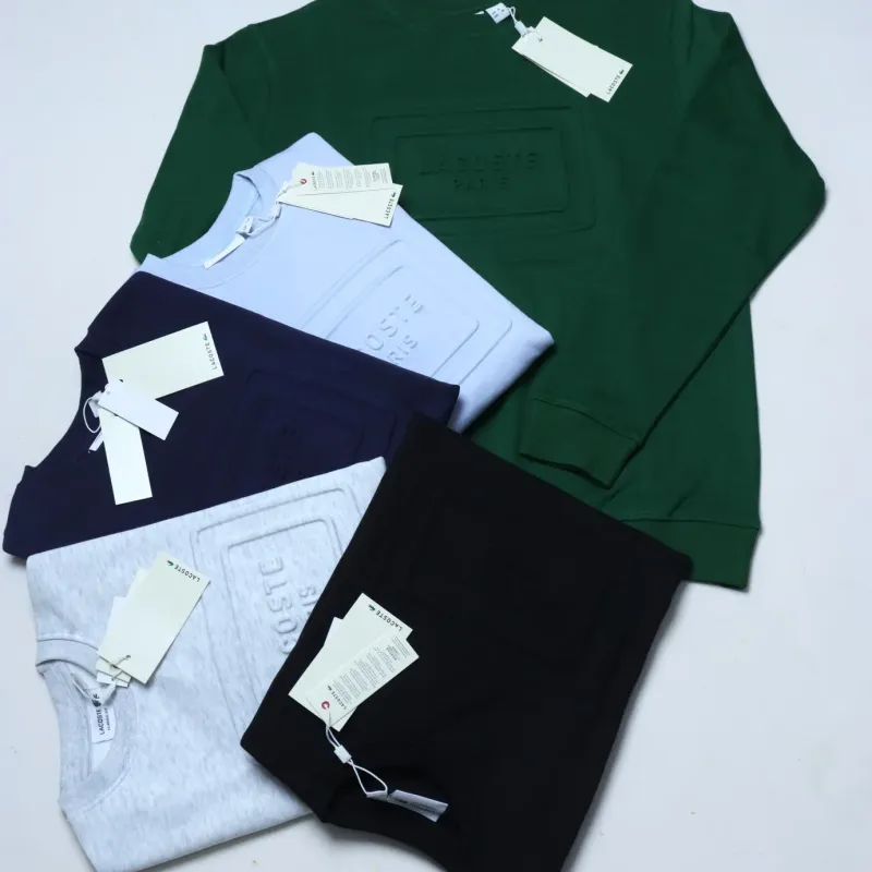 Men's Premium 340 GSM 3D Embossed Brushed Fleece Crewneck Sweatshirt (Article 199103112304) — Wholesale Bangladesh