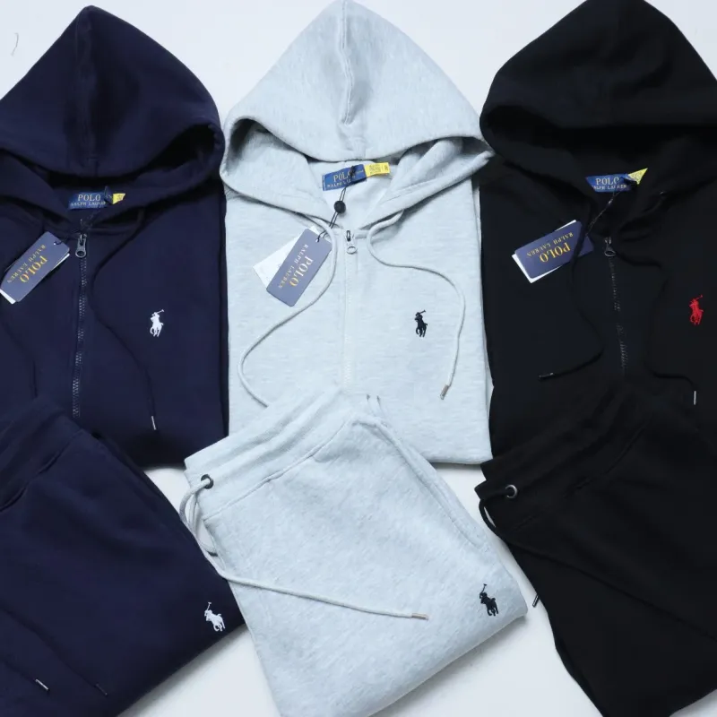 Men's Premium 340 GSM Polar Fleece Tracksuit Set (Hoodie + Joggers, Embroidered) — Wholesale Bangladesh