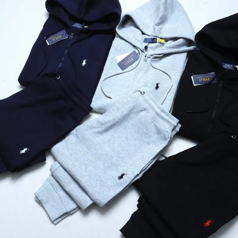 Men's Premium 340 GSM Polar Fleece Tracksuit Set (Hoodie + Joggers, Embroidered) — Wholesale Bangladesh