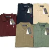 Men's Premium Knitted Cable Polo Shirt (Old Money Style, 100% Cotton Jacquard) — Wholesale Bangladesh