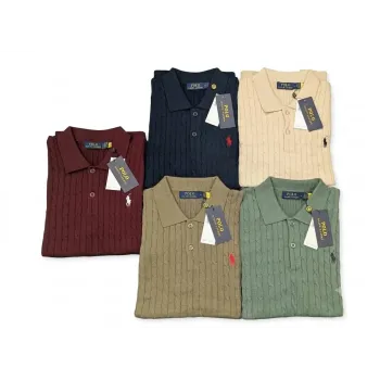 Men's Premium Knitted Cable Polo Shirt (Old Money Style, 100% Cotton Jacquard) — Wholesale Bangladesh