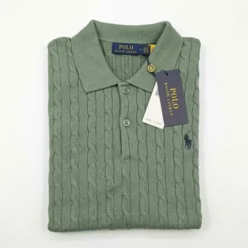 Men's Premium Knitted Cable Polo Shirt (Old Money Style, 100% Cotton Jacquard) — Wholesale Bangladesh