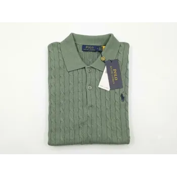 Men's Premium Knitted Cable Polo Shirt (Old Money Style, 100% Cotton Jacquard) — Wholesale Bangladesh