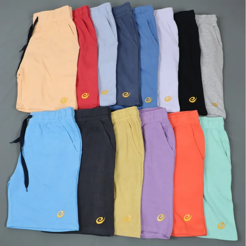 Men's Premium 100% Cotton Terry Shorts (14–15 Colours, S–3XL) — Bulk Wholesale Bangladesh