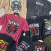 Mens Acid Wash Drop Shoulder Mixed Printed T-Shirt Wholesale Bangladesh