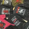Mens Acid Wash Drop Shoulder Mixed Printed T-Shirt Wholesale Bangladesh