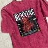Mens Acid Wash Drop Shoulder Mixed Printed T-Shirt Wholesale Bangladesh