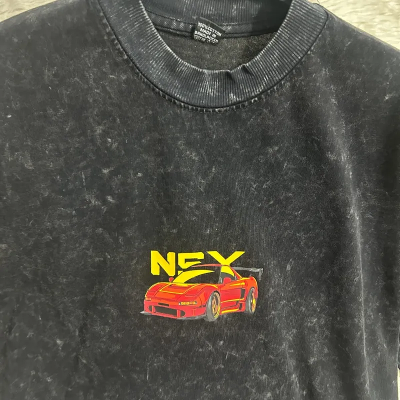 Mens Acid Wash Mixed Design Drop Shoulder T-Shirt Wholesale Bangladesh
