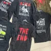 Mens Acid Wash Mixed Design Drop Shoulder T-Shirt Wholesale Bangladesh