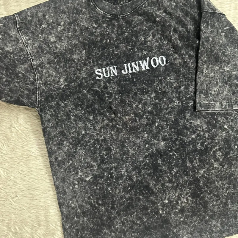 Mens Acid Wash Mixed Design Drop Shoulder T-Shirt Wholesale Bangladesh