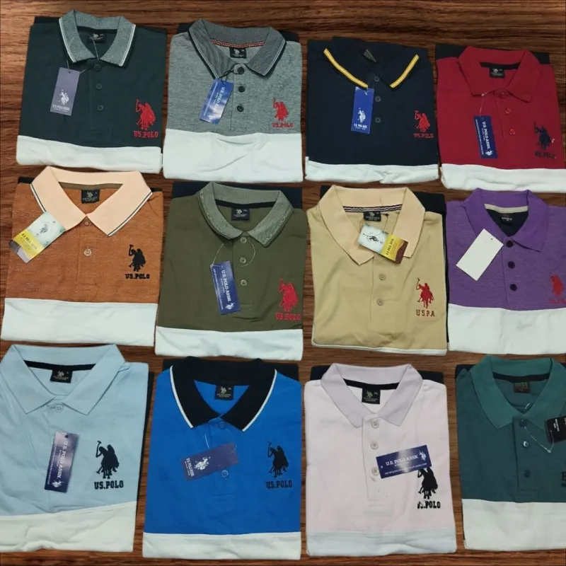 US Polo Assn x Tommy Low Price Asian Size Mixed Polo T-Shirt Wholesale Bangladesh
