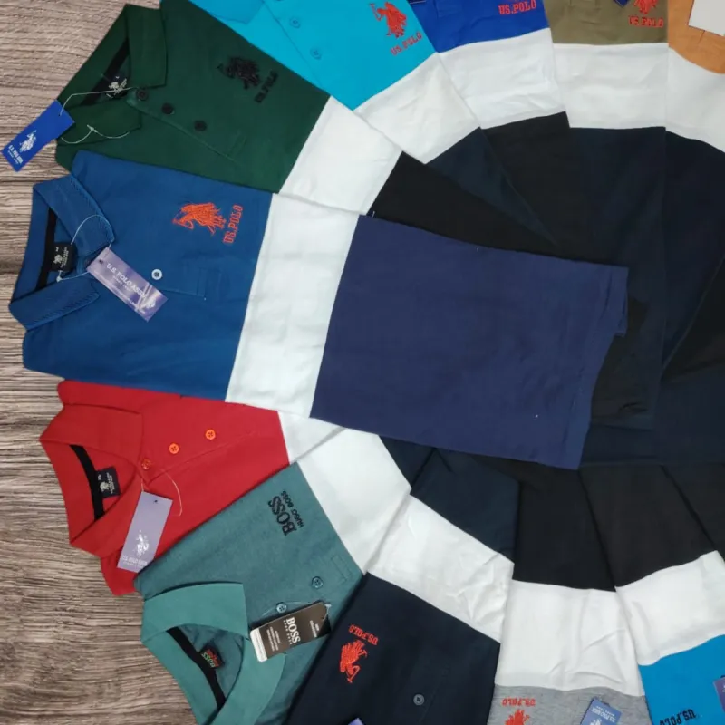 US Polo Assn x Tommy Low Price Asian Size Mixed Polo T-Shirt Wholesale Bangladesh