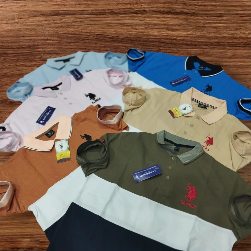 US Polo Assn x Tommy Low Price Asian Size Mixed Polo T-Shirt Wholesale Bangladesh