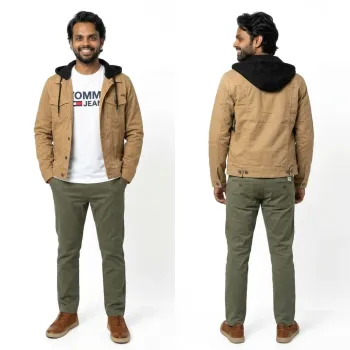 Men's Original Export Quality Cotton Twill Hooded Jacket — Wholesale Bangladesh