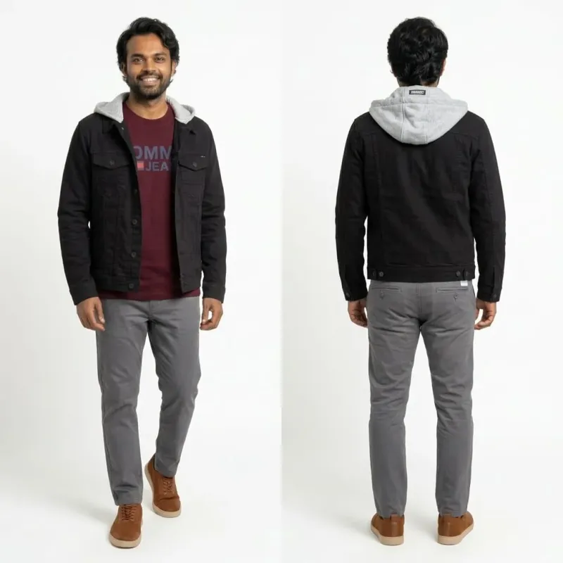 Men's Original Export Quality Cotton Twill Hooded Jacket — Wholesale Bangladesh