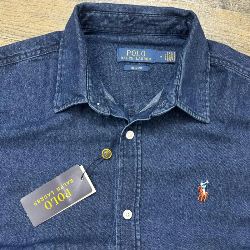 Men's Premium Denim Long Sleeve Shirt — Wholesale Bangladesh