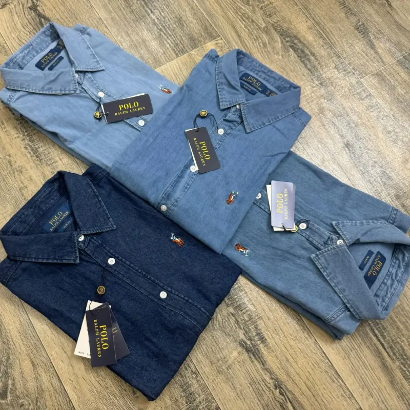 Men's Premium Denim Long Sleeve Shirt — Wholesale Bangladesh