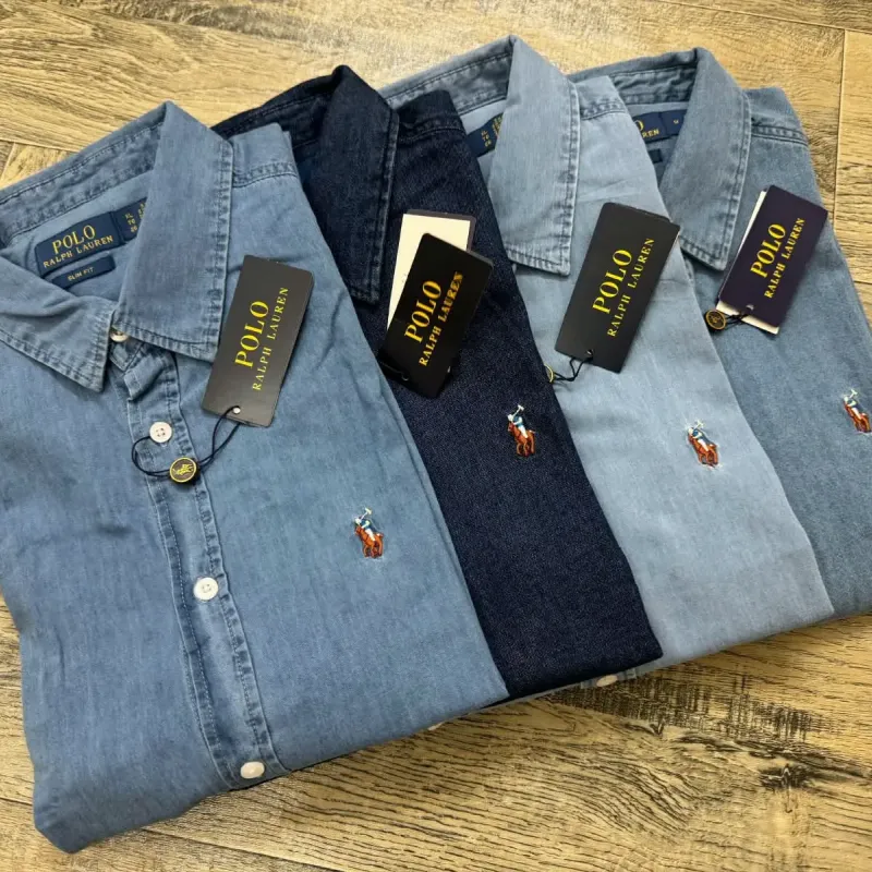 Men's Premium Denim Long Sleeve Shirt — Wholesale Bangladesh