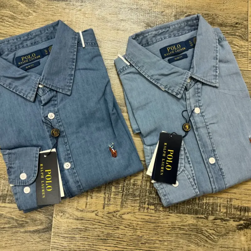 Men's Premium Denim Long Sleeve Shirt — Wholesale Bangladesh