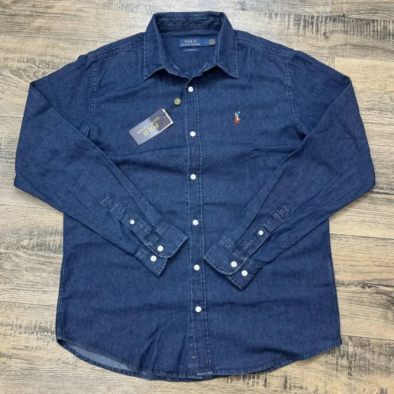 Men's Premium Denim Long Sleeve Shirt — Wholesale Bangladesh