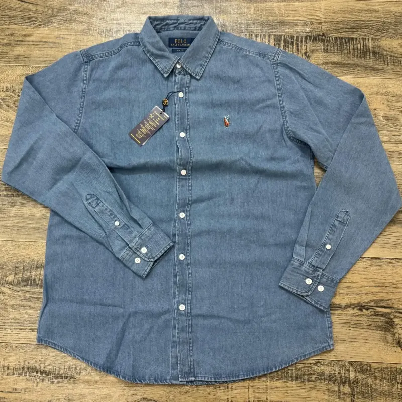 Men's Premium Denim Long Sleeve Shirt — Wholesale Bangladesh