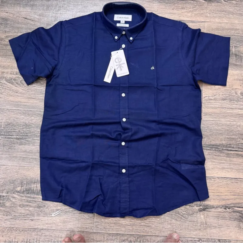 Men's Premium Solid Short-Sleeve Remi Cotton Shirt (11 Colours) — Wholesale Bangladesh
