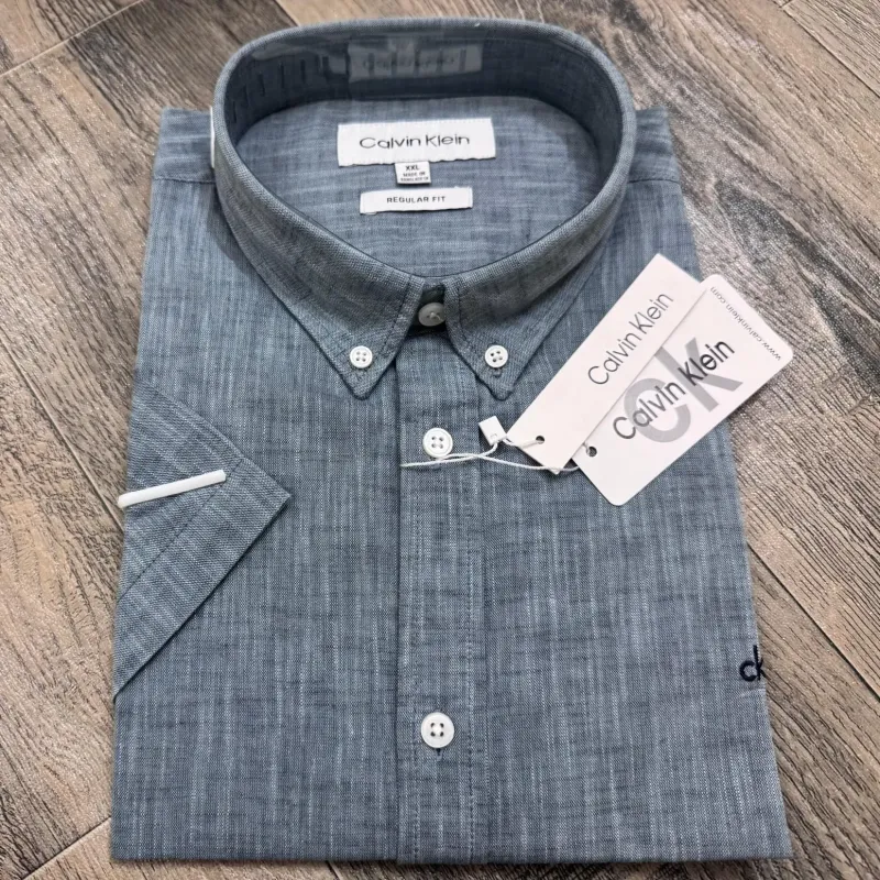 Men's Premium Solid Short-Sleeve Remi Cotton Shirt (11 Colours) — Wholesale Bangladesh