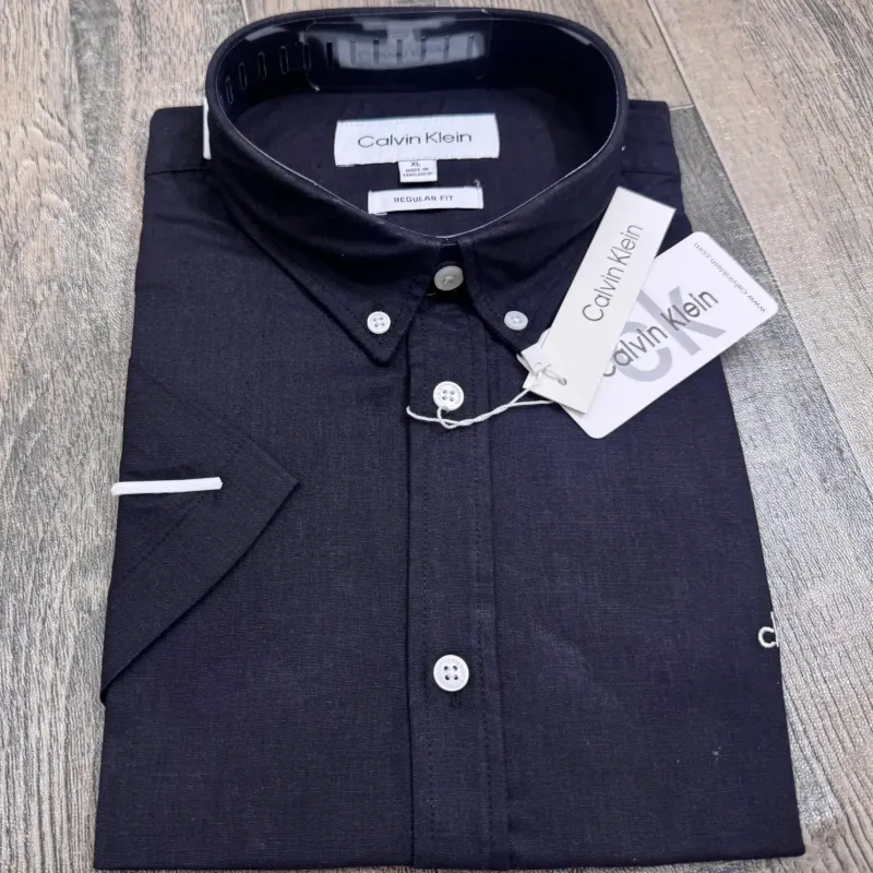 Men's Premium Solid Short-Sleeve Remi Cotton Shirt (11 Colours) — Wholesale Bangladesh
