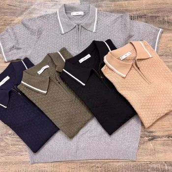 Men's Premium Cotton Sweater Polo Shirt (5 Curated Colours) — Wholesale Bangladesh