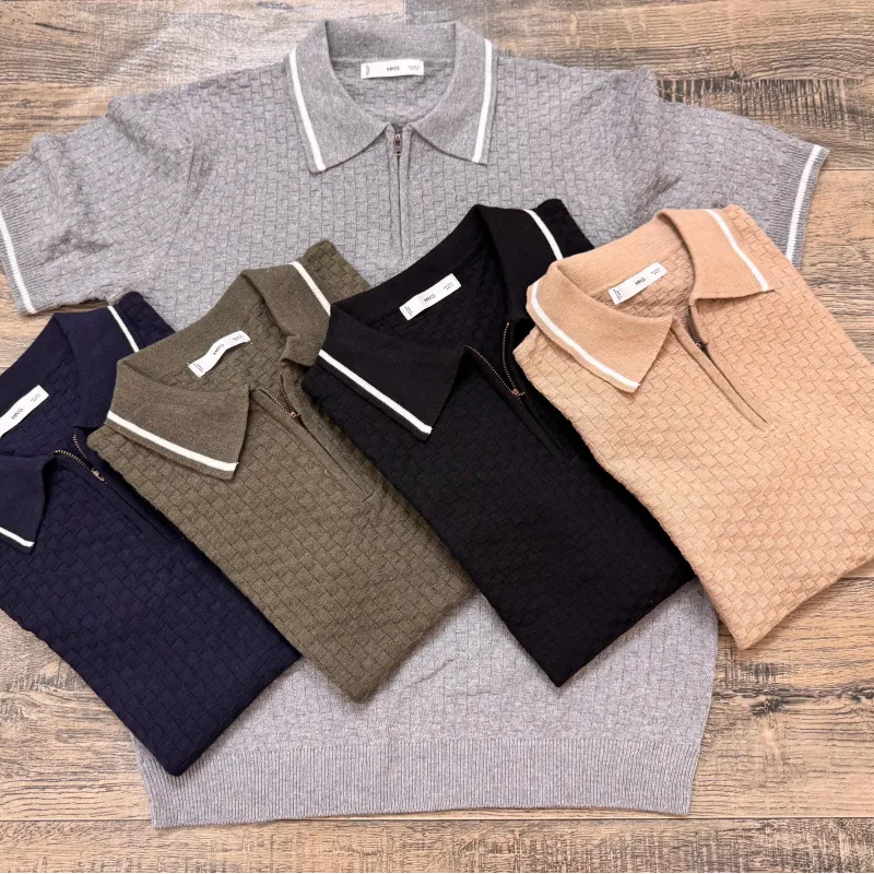 Men's Premium Cotton Sweater Polo Shirt (5 Curated Colours) — Wholesale Bangladesh