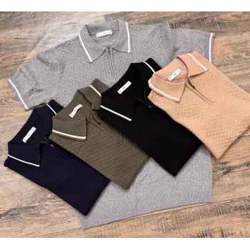 Men's Premium Cotton Sweater Polo Shirt (5 Curated Colours) — Wholesale Bangladesh