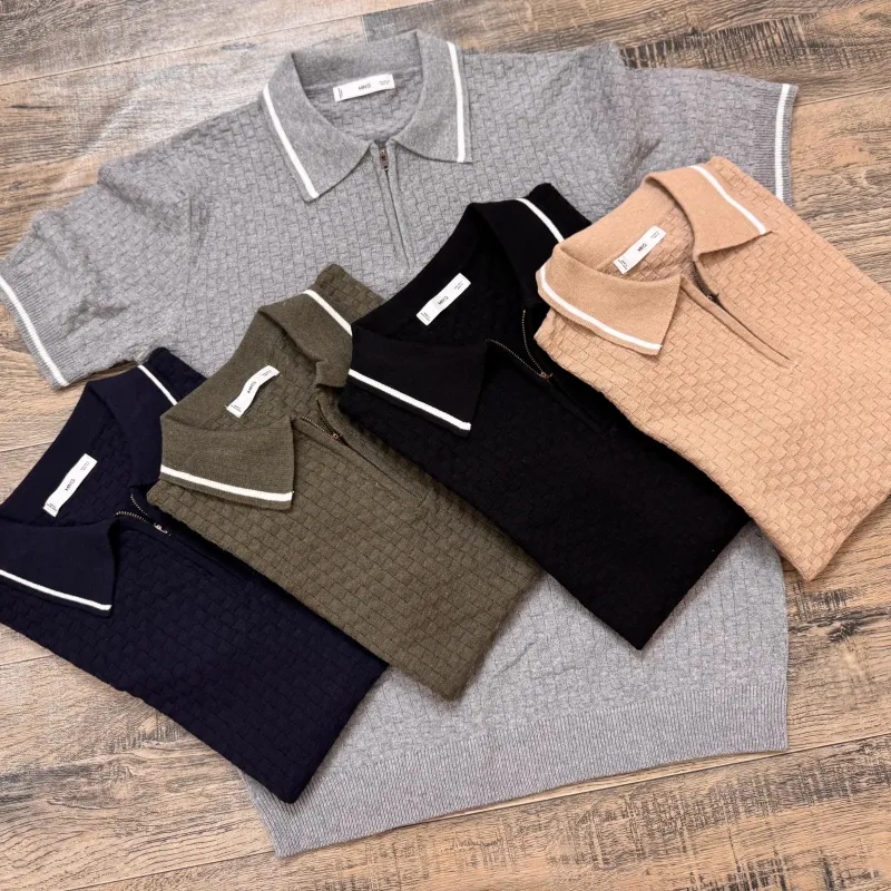 Men's Premium Cotton Sweater Polo Shirt (5 Curated Colours) — Wholesale Bangladesh