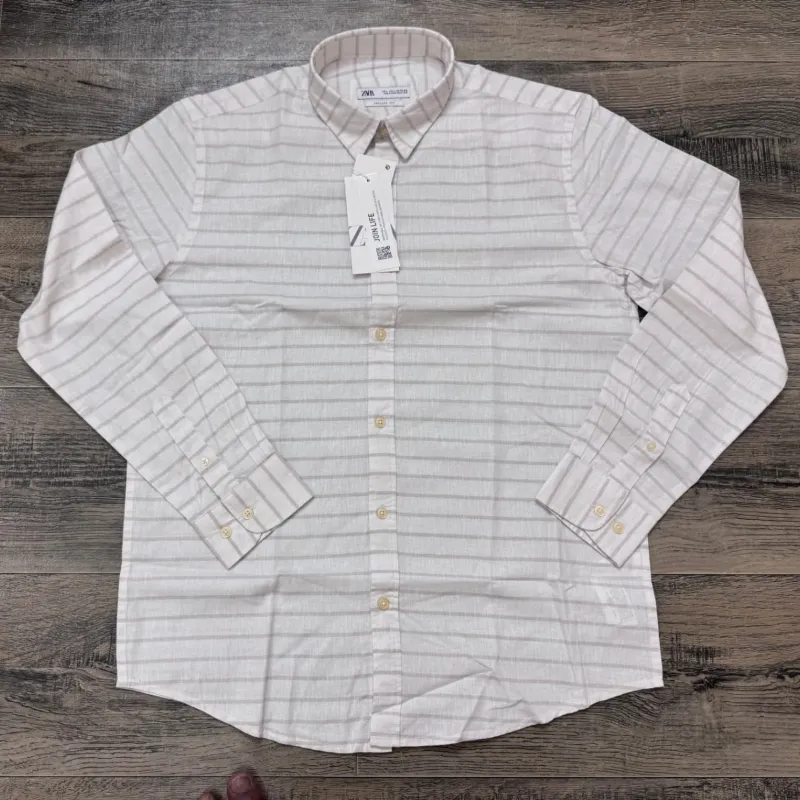 Men's Premium Long-Sleeve Striped Remi Cotton Shirt (11 Colours) — Wholesale Bangladesh