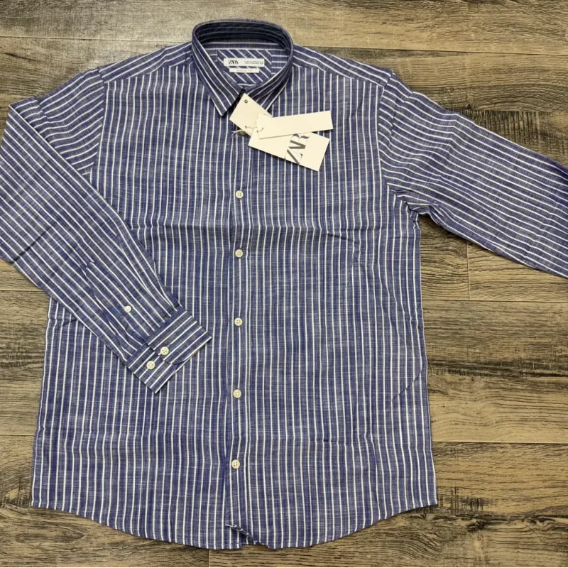 Men's Premium Long-Sleeve Striped Remi Cotton Shirt (11 Colours) — Wholesale Bangladesh