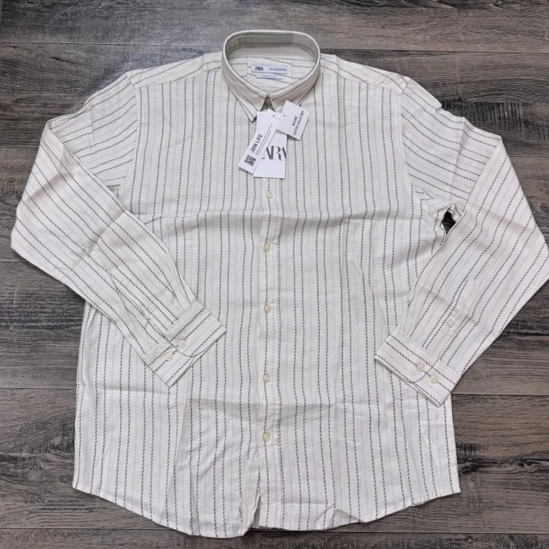 Men's Premium Long-Sleeve Striped Remi Cotton Shirt (11 Colours) — Wholesale Bangladesh
