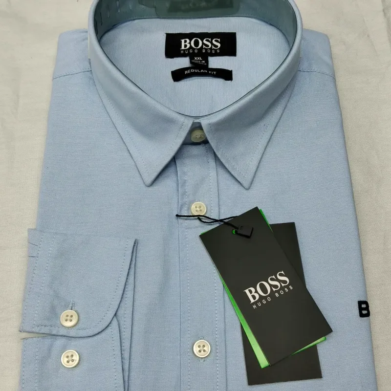 Men's Premium Heavyweight Solid Oxford Cotton Long-Sleeve Shirt — Wholesale Bangladesh