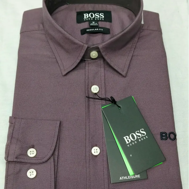Men's Premium Heavyweight Solid Oxford Cotton Long-Sleeve Shirt — Wholesale Bangladesh