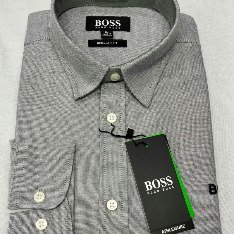 Men's Premium Heavyweight Solid Oxford Cotton Long-Sleeve Shirt — Wholesale Bangladesh