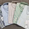 Men's Premium Heavyweight Long-Sleeve Striped Remi Cotton Shirt — Wholesale Bangladesh