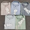 Men's Premium Heavyweight Long-Sleeve Striped Remi Cotton Shirt — Wholesale Bangladesh