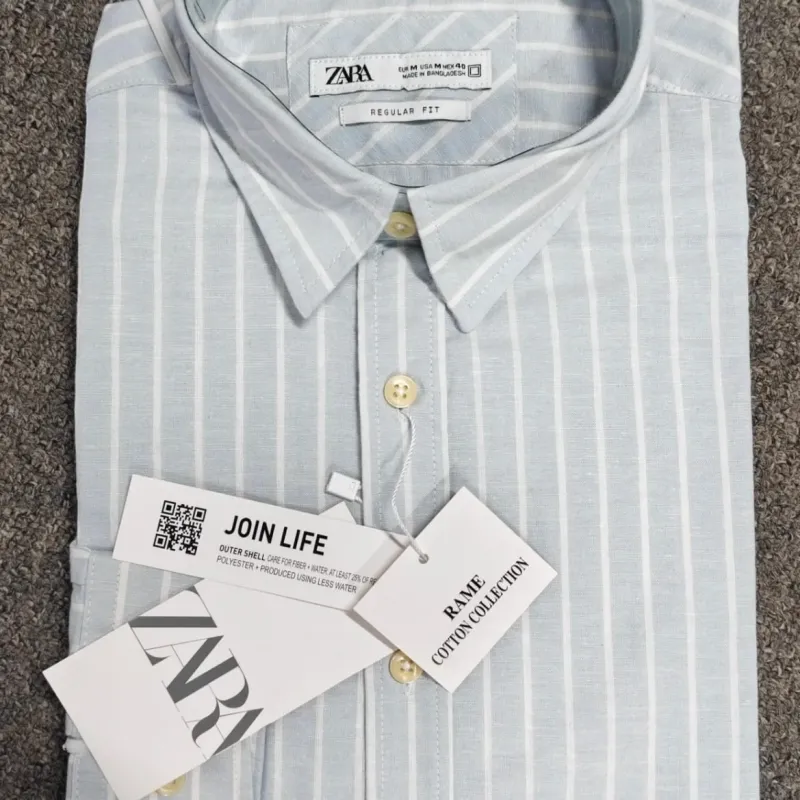 Men's Premium Heavyweight Long-Sleeve Striped Remi Cotton Shirt — Wholesale Bangladesh
