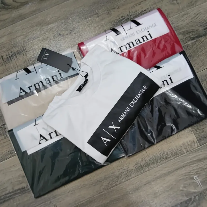 Armani Exchange Men's Premium Stylish Round Neck Short Sleeve T-Shirt Wholesale Bangladesh Armani Exchange Men's Premium Stylish Round Neck Short Sleeve T-Shirt Wholesale Bangladesh