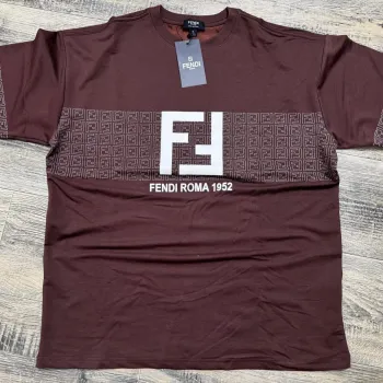 Fendi Men's Premium Stylish Round Neck Short Sleeve T-Shirt Wholesale Bangladesh Fendi Men's Premium Stylish Round Neck Short Sleeve T-Shirt Wholesale Bangladesh