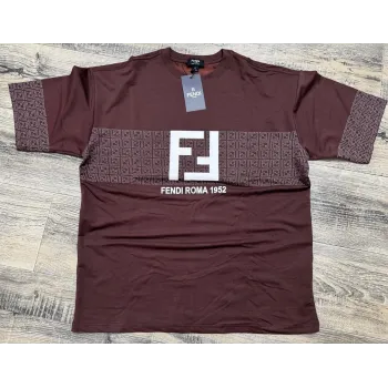 Fendi Men's Premium Stylish Round Neck Short Sleeve T-Shirt Wholesale Bangladesh