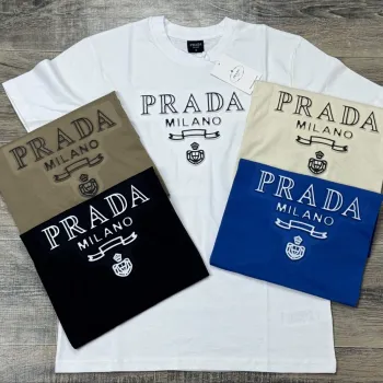 Prada Men's Premium Stylish Round Neck Short Sleeve T-Shirt Wholesale Bangladesh