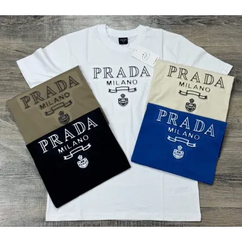 Prada Men's Premium Stylish Round Neck Short Sleeve T-Shirt Wholesale Bangladesh