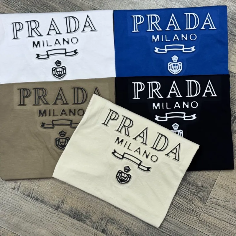 Prada Men's Premium Stylish Round Neck Short Sleeve T-Shirt Wholesale Bangladesh