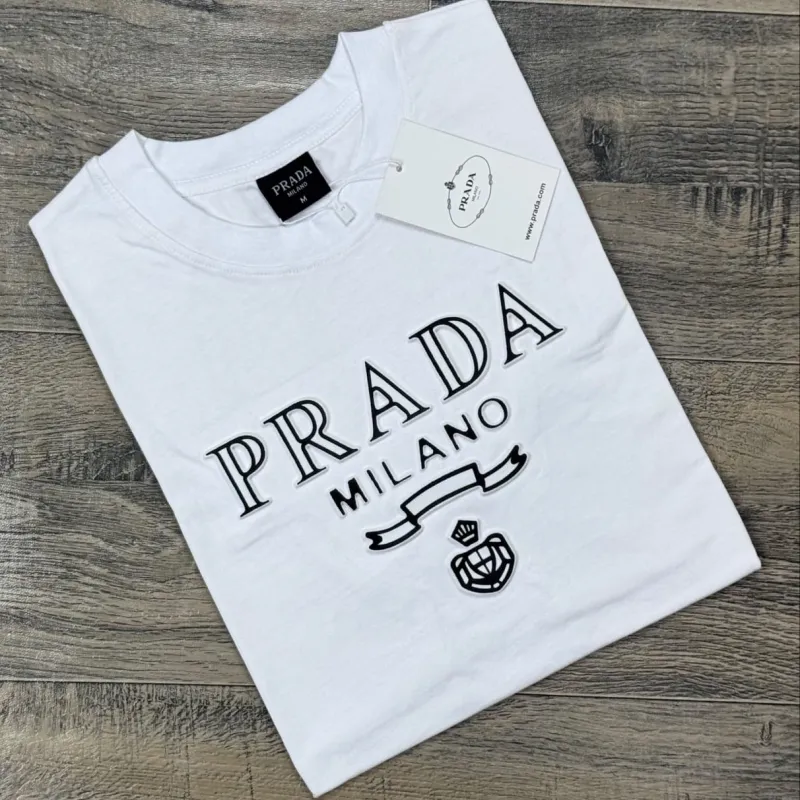 Prada Men's Premium Stylish Round Neck Short Sleeve T-Shirt Wholesale Bangladesh