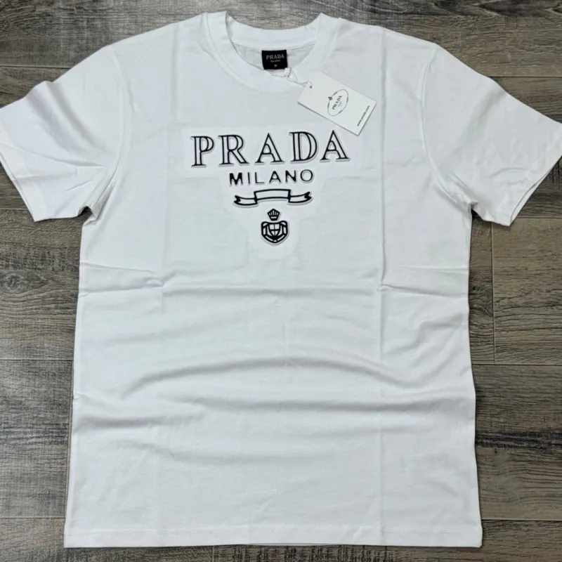 Prada Men's Premium Stylish Round Neck Short Sleeve T-Shirt Wholesale Bangladesh