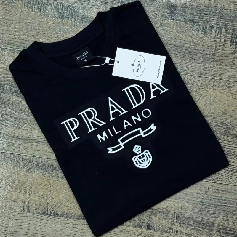 Prada Men's Premium Stylish Round Neck Short Sleeve T-Shirt Wholesale Bangladesh